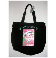 (image for) Christmas Betty Boop Canvas Tote Bag Purse - Click Image to Close